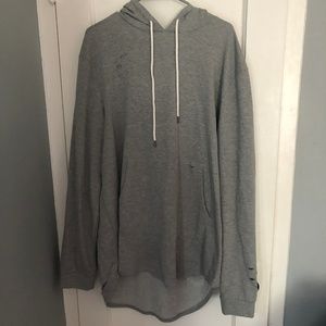 Modern ripped Gray Sweatshirt
